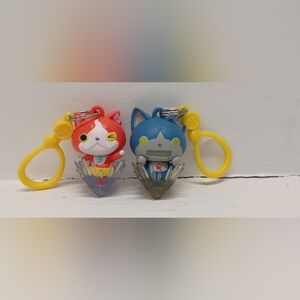 Yo-Kai Watch Jibanyan & Robonyan Character 3D Keychain Backpack Hangers